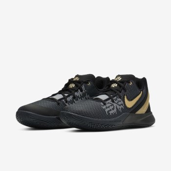 Nike Kyrie Flytrap II - Férfi Kosárlabda Cipő - Fekete/Sötét Szürke/Metal Arany